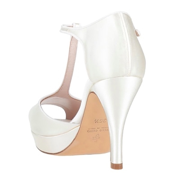 ✨ GUIDO SGARIGLIA Heels 🇮🇹Size 36.5 Ivory Satin NEW👰🏻♀️💍 - Picture 3 of 9